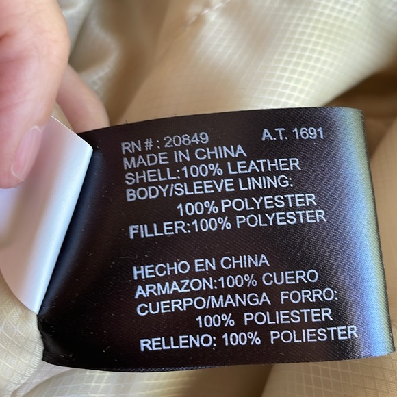 Women’s Excelled Collection Genuine Leather Jacket - Cream - Picture 12 of 12